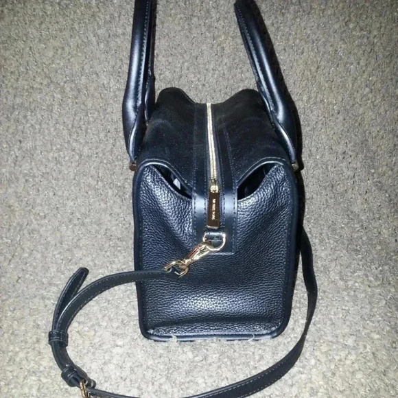 MICHAEL KORS-Geneva-Large Pebbled Textured Leather Satchel/Shoulder-BLACK-NWT - Picture 5 of 8